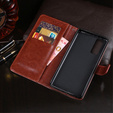 Etui IDEWEI Wallet do Vivo Y52 5G / Y72 5G, Brown