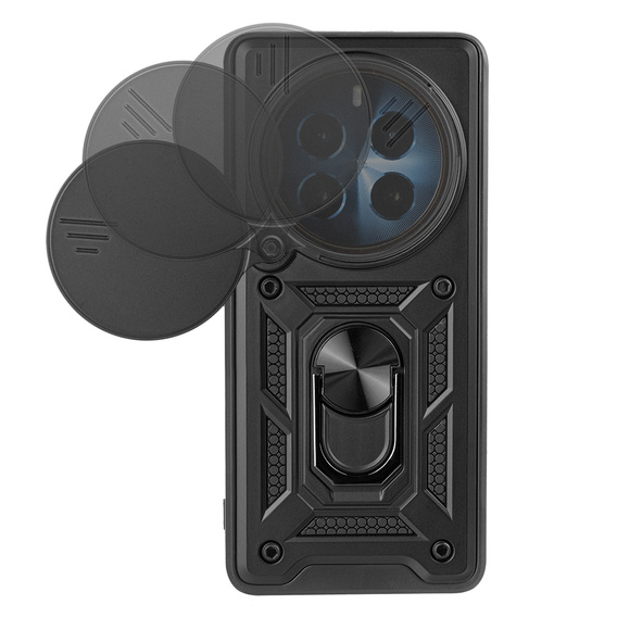 Etui pancerne do Realme 12 Pro 5G / 12 Pro+ 5G, CamShield Slide, czarne