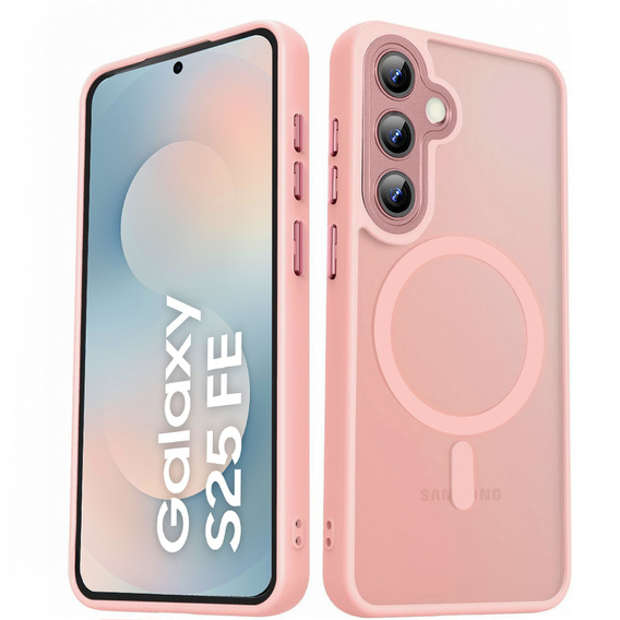 Etui Matt Case do iPhone 17 Pro, do MagSafe, półprzezroczyste różowe
