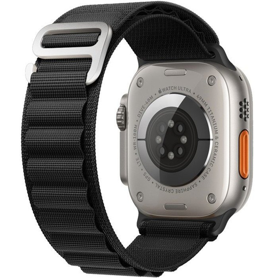Zestaw Pasek Nylonowy + Etui 2w1 do Apple Watch 4/5/6/SE 40mm, Czarny