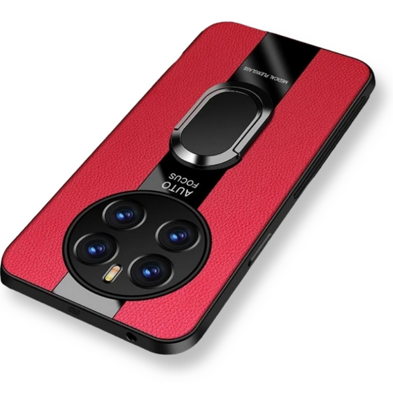 Etui do Realme 12 Pro 5G / 12 Pro+ 5G, Leather Kickstand Ring, czerwone