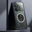 Etui do Realme GT 6 / 6T, z blaszką magnetyczne, przezroczyste / czarne