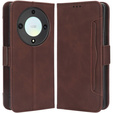 Etui z klapką do Honor Magic 5 Lite 5G, Card Slot, brązowe