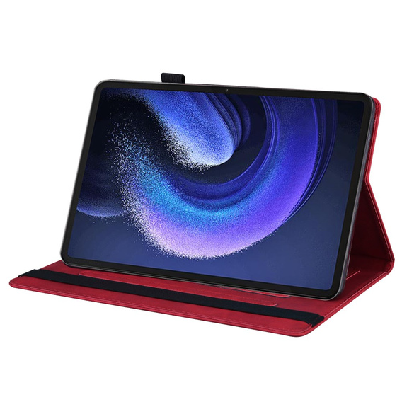 Etui do Xiaomi Pad 6, Classic, z miejscem na rysik, czerwone