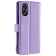 Etui z klapką do Oppo A38 / A18 4G, Wallet Zipper Pocket, fioletowe