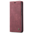 Etui CASEME do Xiaomi 12T / 12T Pro, Leather Wallet Case, czerwone