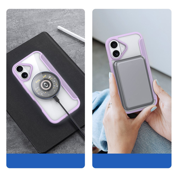 Etui Dux Ducis do iPhone 17, Skin X Pro,  z klapką, do MagSafe, fioletowe