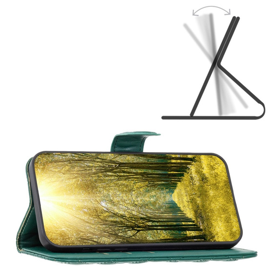 Etui z klapką do Motorola Edge 40 Neo, Wallet, BINFEN COLOR, zielone