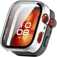 2w1 Etui z twardą ramką i szkłem hartowanym do Huawei Watch Fit 4 Pro - srebrne