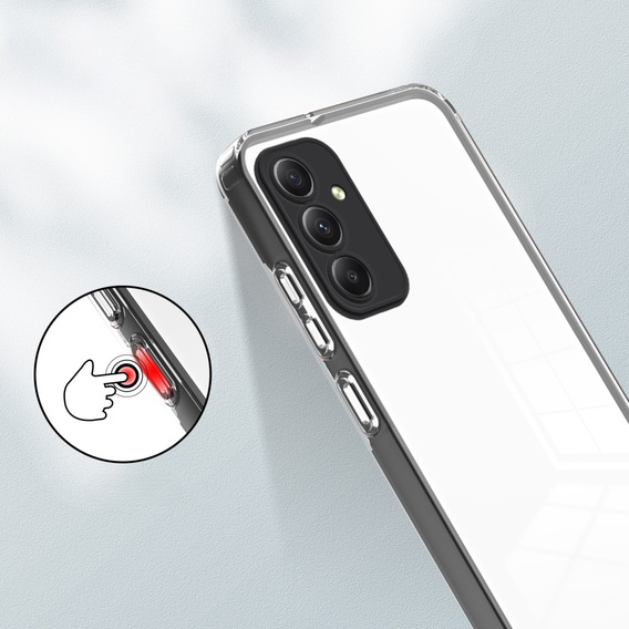 Etui do Samsung Galaxy M34 5G, Fusion Hybrid, z ochroną aparatu, przezroczyste / czarne