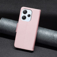 Etui z klapką do Xiaomi Redmi 12 4G, Wallet Litchi Magnet, różowe rose gold