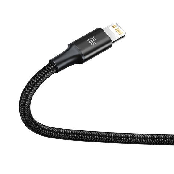 Kabel Baseus 3w1 Rapid Series USB-C / Lightning / micro-USB 1,5 m 20W – Czarny