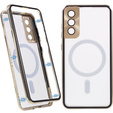 Etui Magnetic Dual Glass MagSafe do Samsung Galaxy S21+ Plus, złote