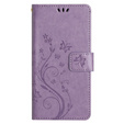 Etui z klapką do Samsung Galaxy A14 4G/5G, Butterfly, fioletowe