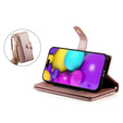 Etui z klapką do iPhone 16, Wallet Zipper Pocket, różowe