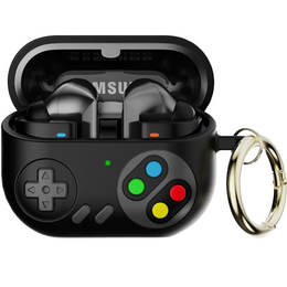 Etui silikonowe do Galaxy Buds3 / Buds3 Pro z karabińczykiem - czarne