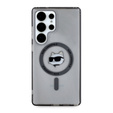 Etui Karl Lagerfeld do Samsung Galaxy S25 Ultra, IML Choupette MagSafe, czarne\przezroczyste