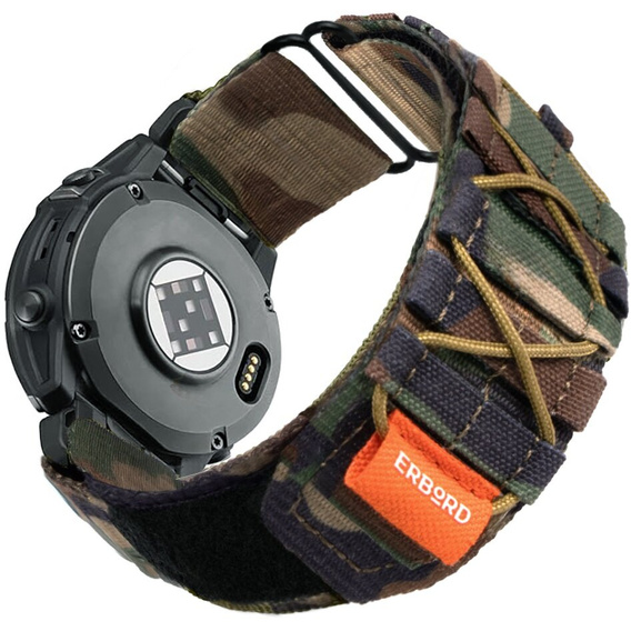 Pasek Nylonowy ERBORD Runner Quickfit do Garmin Fenix 5X/6X/6X PRO/7X, Kamuflaż
