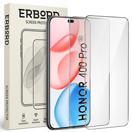 2x Szkło Hartowane ERBORD 9H Hard Glass do Honor 400 Pro 5G – codzienna ochrona w eleganckim wydaniu