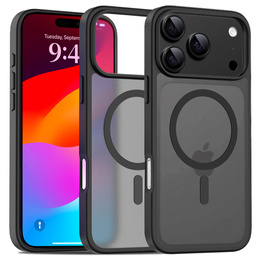 Etui Matt Case do iPhone 17 Pro, do MagSafe, półprzezroczyste czarne