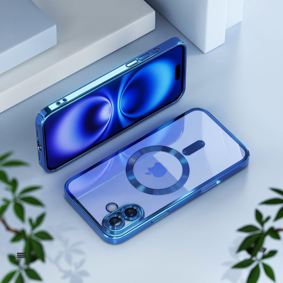 Etui do iPhone 16 Plus, Electro MagSafe, niebieskie + Szkło na ekran