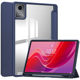 Pokrowiec z miejscem na rysik do Lenovo Tab M11 – przezroczysty tył, granatowa klapka