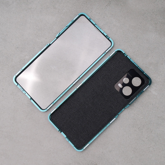 Etui do Xiaomi Redmi Note 12 Pro+ Plus 5G, ERBORD Glass Armor Leather, niebieskie