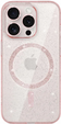 Etui do iPhone 16 Pro, ERBORD Glitter MagSafe, różowe + Szkło na ekran