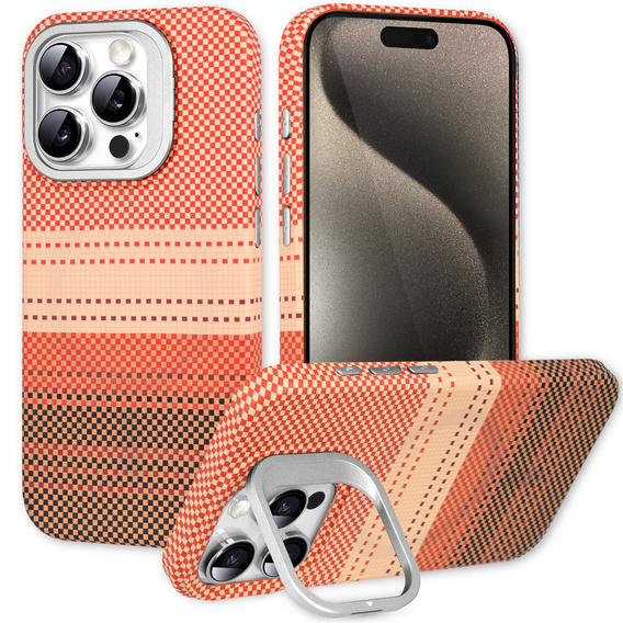 Etui do iPhone 15 Pro, Frame Kickstand, do MagSafe, Sunset Orange