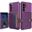 Etui do Samsung Galaxy S23 FE, Card Holder Kickstand, fioletowe