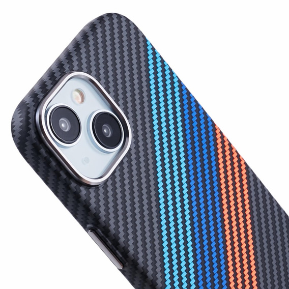Etui do iPhone 13, Carbon Fiber MagSafe, granatowe