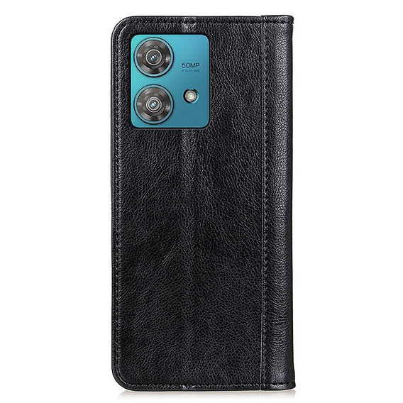 Etui do Motorola Edge 40 Neo, Wallet Litchi Leather, czarne