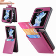Etui do Samsung Galaxy Z Flip7 FE / Z Flip6, Card Slot Ring Case, fioletowe