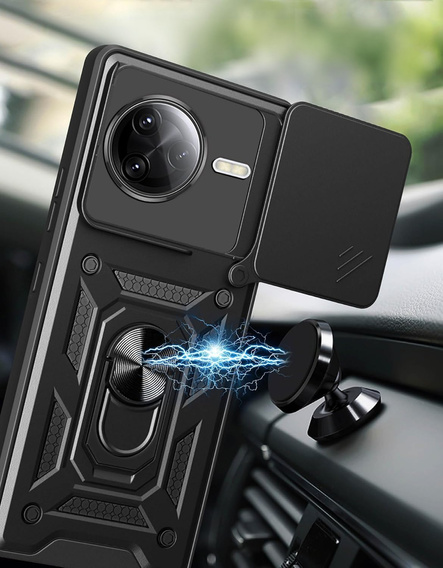 Etui pancerne do Xiaomi Poco F7 Ultra, CamShield Slide, czarne