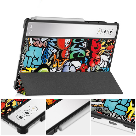 Etui do Lenovo Yoga Tab Plus 12,7", Smartcase, graffiti
