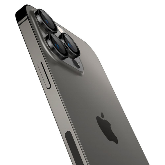 2x Spigen OPTIK.TR "EZ FIT", Szkło Hartowane na Aparat do iPhone 16 Pro / 16 Pro Max / 15 Pro / 15 Pro Max / 14 Pro / 14 Pro Max, Black