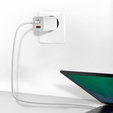 Ładowarka sieciowa Baseus GaN2 Lite 65 W USB-C + USB-A, biała (EU)