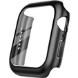 2w1 Etui + Szkło Hartowane do Apple Watch 4/5/6/SE 44MM, Czarne