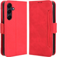 Etui z klapką do Samsung Galaxy A55 5G, Card Slot, czerwone