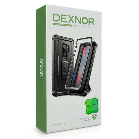 Etui pancerne do Samsung Galaxy S9 Plus, Dexnor Full Body, fioletowe
