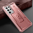 Etui pancerne do Samsung Galaxy S21 Ultra, Dexnor Full Body, różowe rose gold