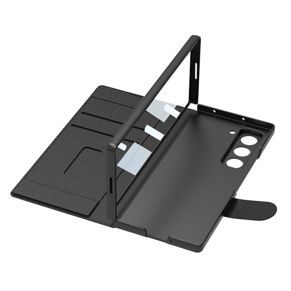 Etui portfelowe z klapką czarne do Samsung Galaxy Z Fold 7 5G