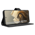 Etui z klapką Crazy Horse Wallet do Motorola Edge 60 Pro – eleganckie i ochronne, czarne