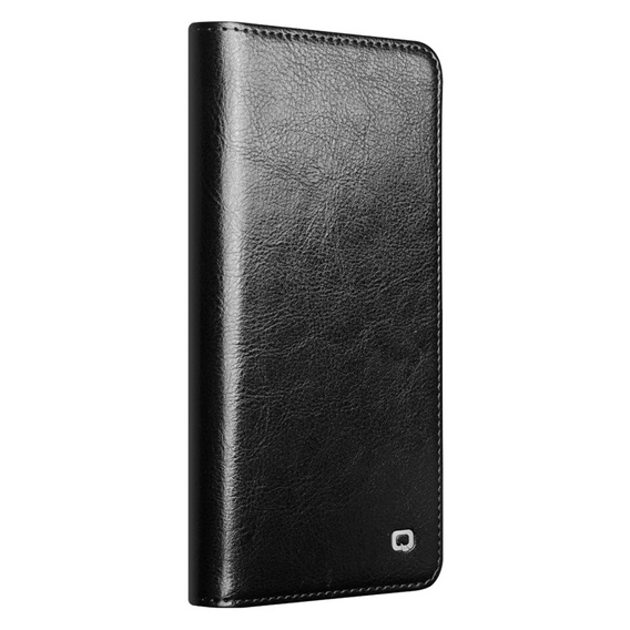 Etui z klapką ze skóry naturalnej do Samsung Galaxy S25 Edge – elegancka ochrona i funkcjonalność - czarne