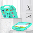 Etui do Samsung Tab A8 X200 / X205, Cute Patterns, z podstawką, Zielone