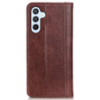 Etui do Samsung Galaxy S24, Wallet Litchi Leather, brązowe