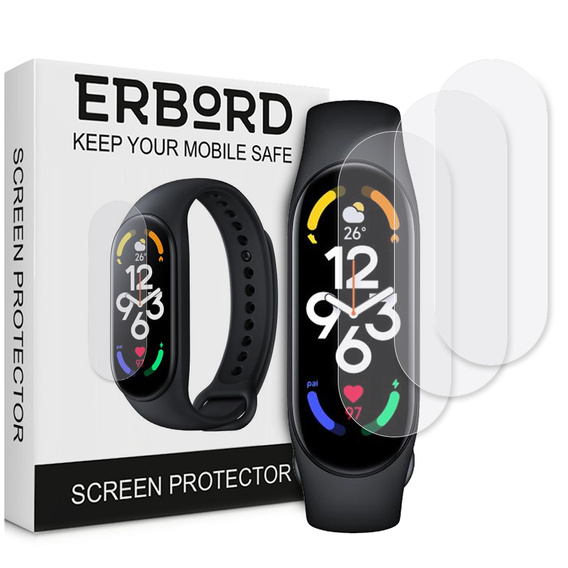 3x Folia Hydrożelowa ERBORD do Xiaomi Mi Band 6