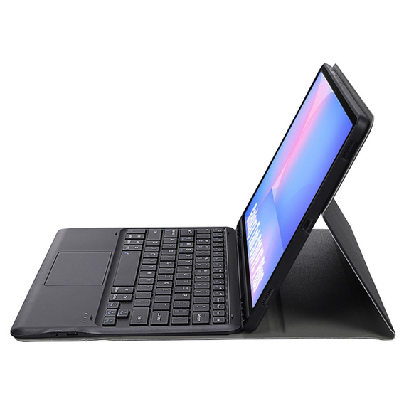 Futerał z klawiaturą bezprzewodową i touchpadem do tabletu Samsung Galaxy Tab S10 FE+ Plus X620/X626B - czarne