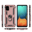 Etui pancerne do Samsung Galaxy A51, Nox Case Ring, różowe rose gold