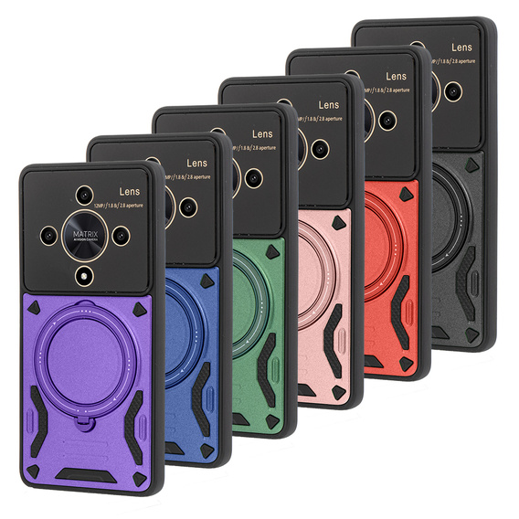 Etui pancerne do Honor Magic 6 Lite 5G, Magnetic Ring, czarne